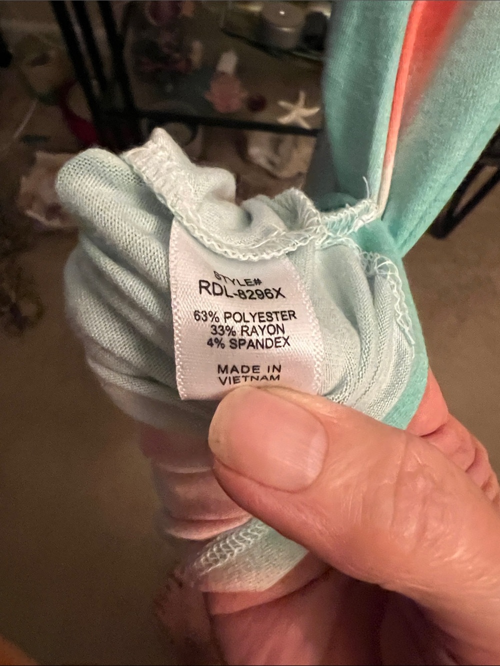Zenana Sleeveless Aqua & Coral Diagonal Stripe Maxi Dress NWOT - Picture 4 of 5